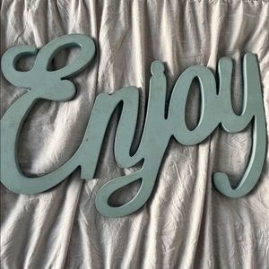 Blue/Teal “Enjoy” Decor